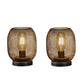 Set of 2 Tall Battery Powered Outdoor Table Lamp 6.7"