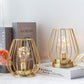 7'' Tall Metal Lamp Mini Cage Shape Cordless Table Battery Lanterns(Set of 2)