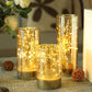 6/8/10inch High Battery Glass Decorative Lights（Set of 3）