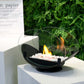 24.5 cm High Portable Tabletop Fireplace | Ventless Bio-Ethanol Fire Pit for Indoor & Outdoor Use | Elegant Decorative Flame