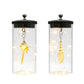 7" Tall Battery Powered Sea Shell Pendant Decorative Lamp（Set of 2） 