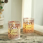 Glass Wax Battery LED Candle ( Set of 2 ) 
